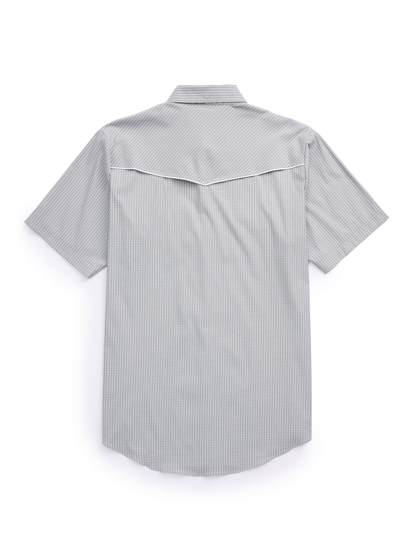 Men's Ely Cattleman Pro Short Sleeve Stretch Solid w/ Piping Vented Western Shirt