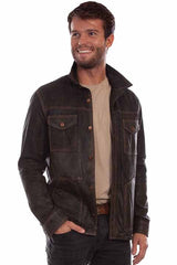 Scully Leather Leatherwear Mens Button Up - Scully Leather