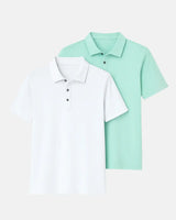 Buki Cinqo Polo 2-Pack - White/Julep - Buki - Flyclothing LLC