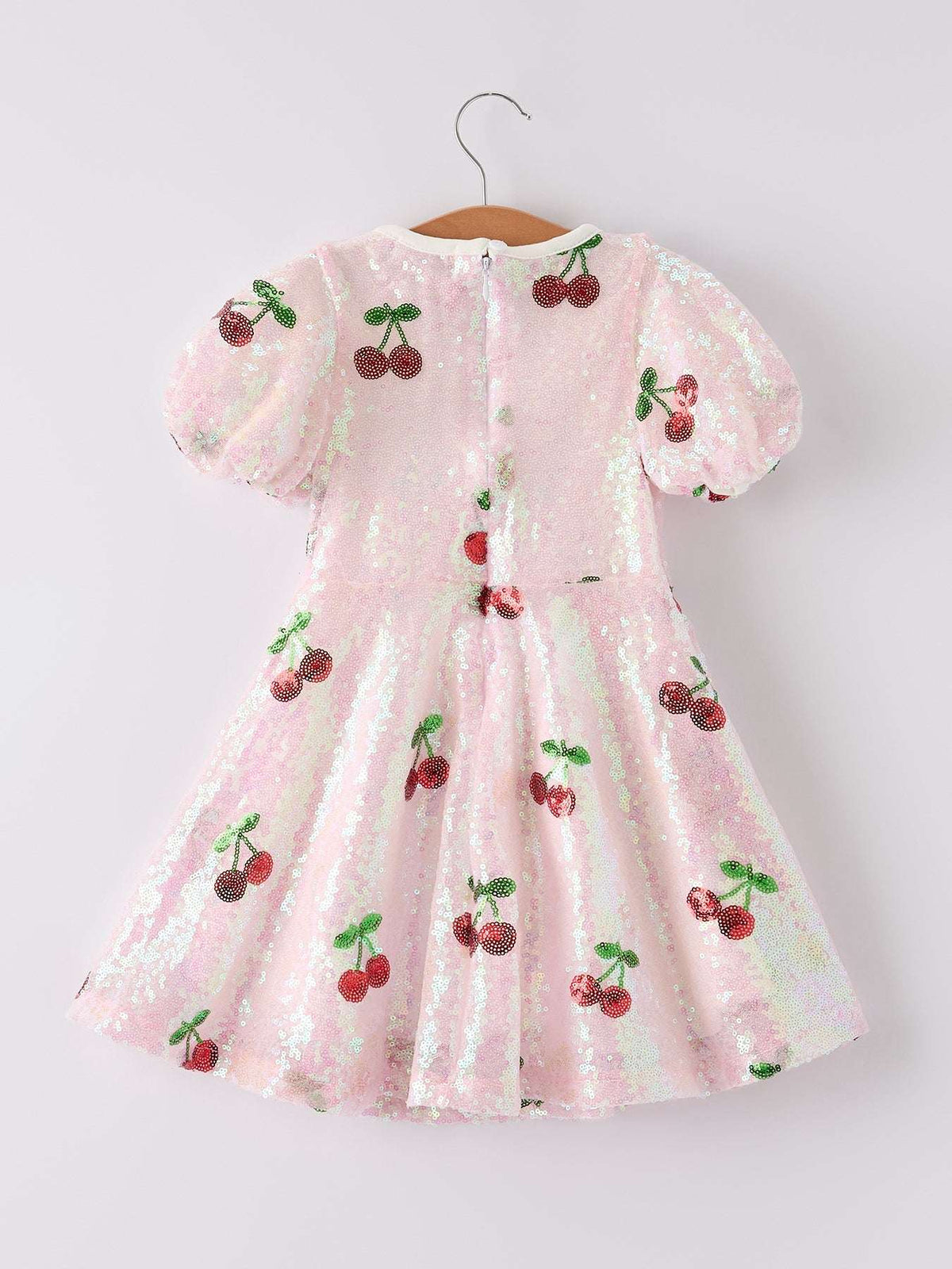 Sweet Cherry Sequins Cute Dress