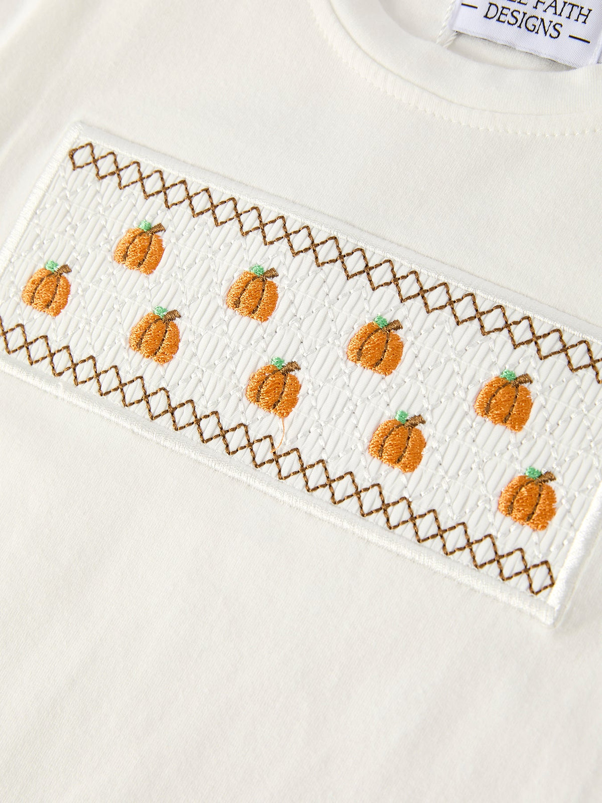 Halloween & Thanksgiving Pumpkin Smock Embroidered Plaid Boys 'Set - Rylee Faith Designs - Flyclothing LLC