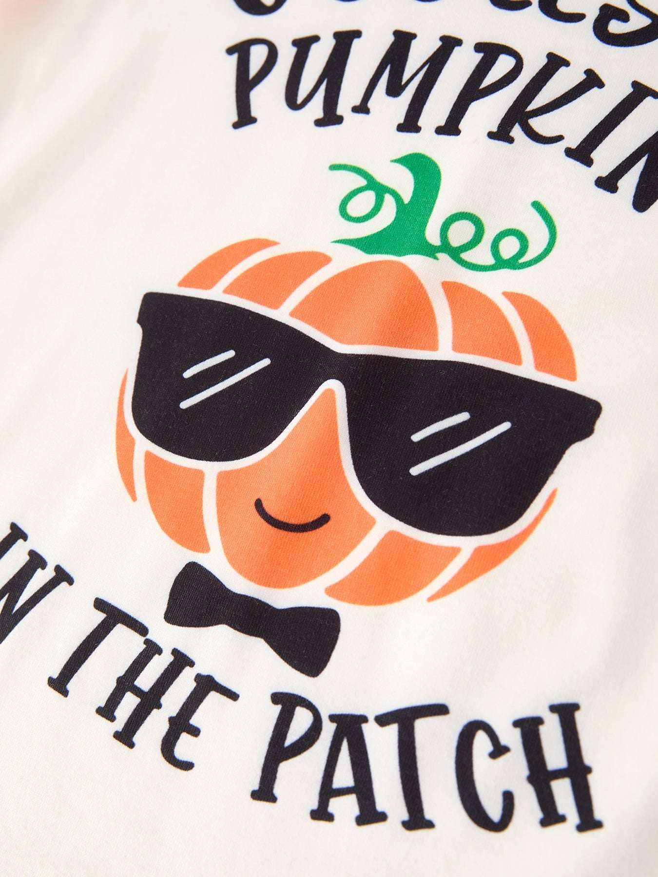 Thanksgiving Pumpkin Letters Print Long Sleeve Boys Top
