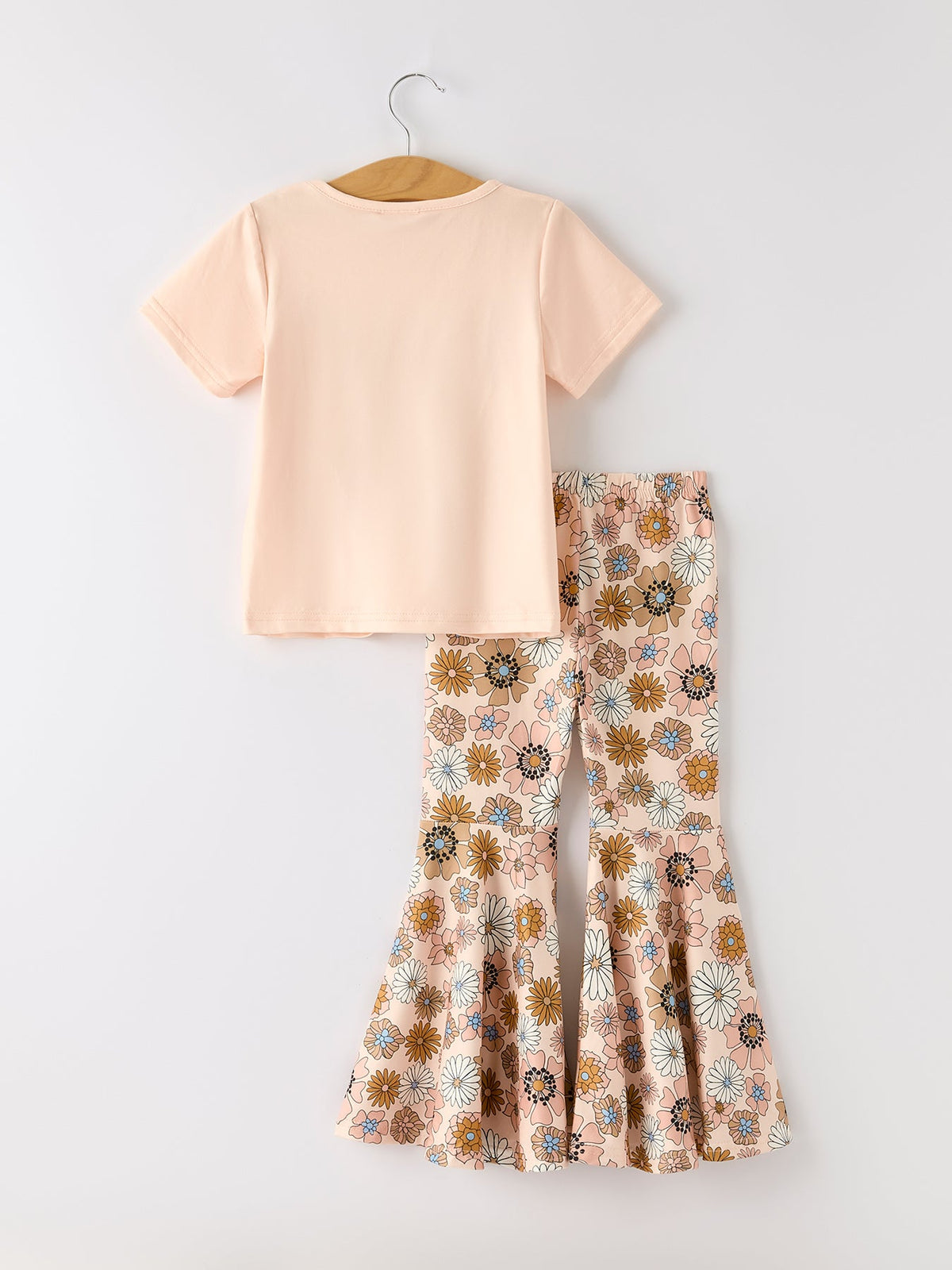 Girls Letter Print Top + Floral Pattern Pants - Rylee Faith Designs - Flyclothing LLC