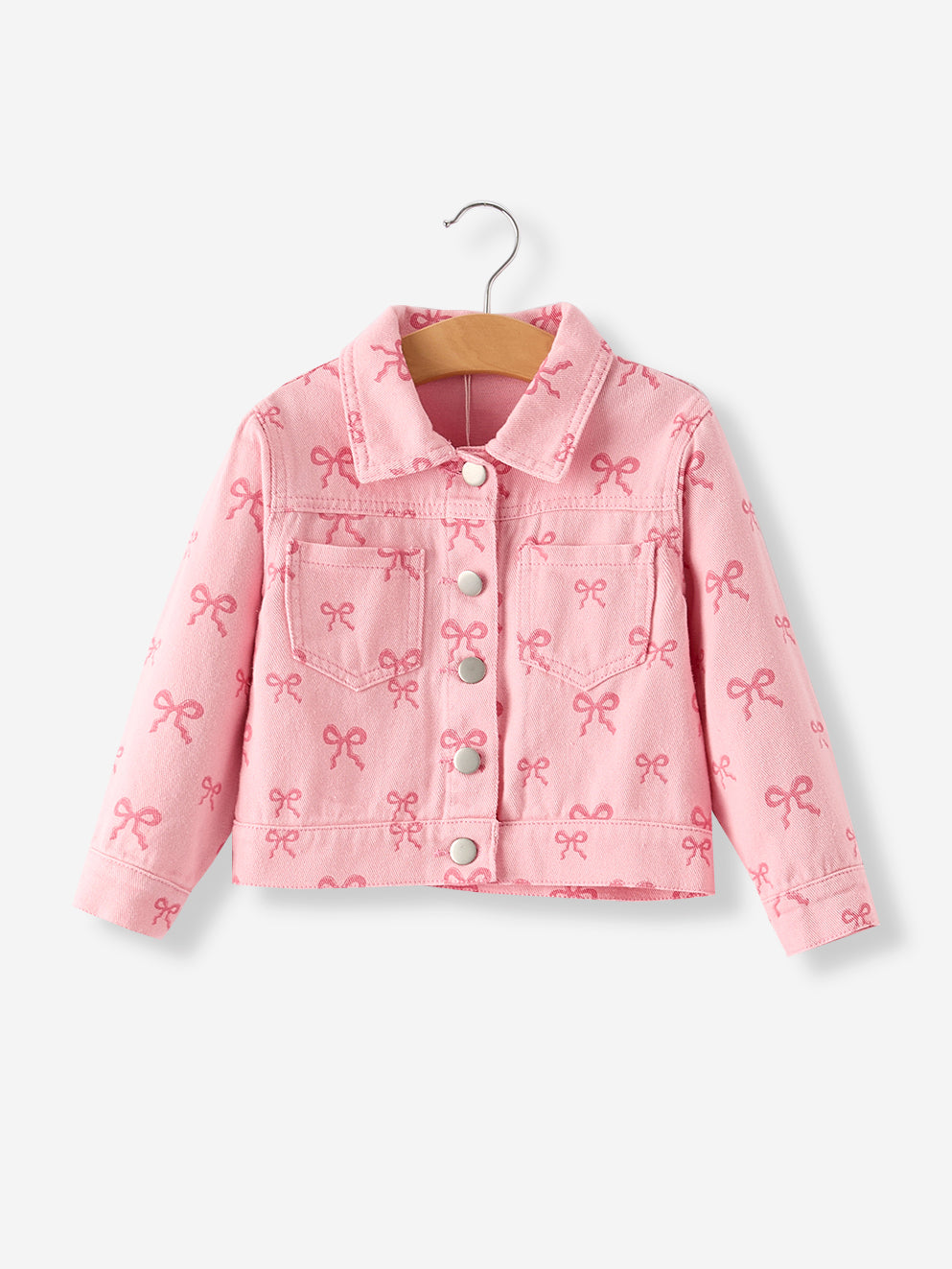 Pink Fall Girls Denim Jacket - Rylee Faith Designs - Flyclothing LLC