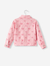 Pink Fall Girls Denim Jacket - Rylee Faith Designs - Flyclothing LLC