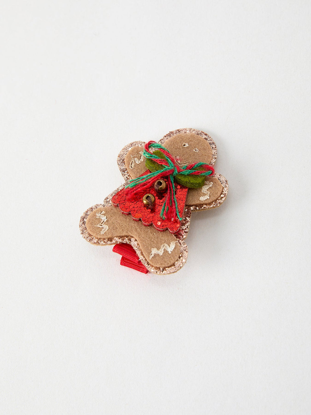 Christmas Gingerbread Girls Hair Clip - Rylee Faith Designs - Flyclothing LLC