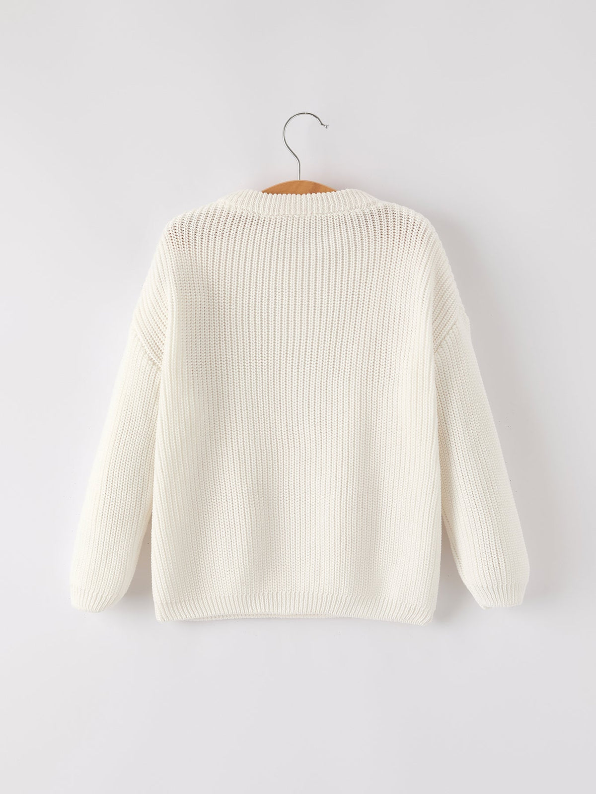 Mommy & Me Winter Girls Bow Sequins Pullover Sweater