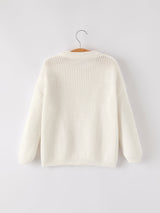 Mommy & Me Winter Girls Bow Sequins Pullover Sweater