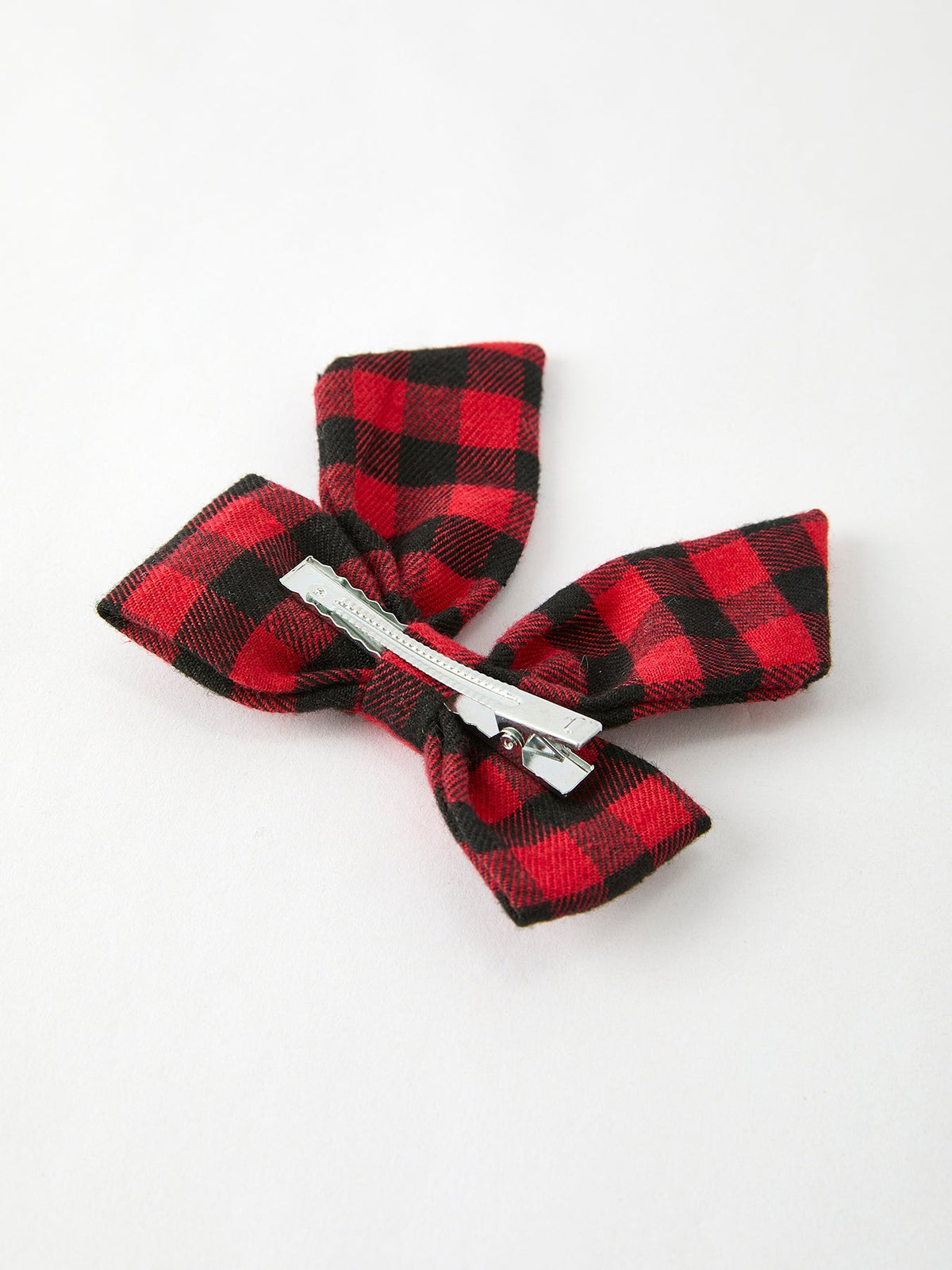 Winter Christmas Plaid Bow Hair Clip - Rylee Faith Designs - Flyclothing LLC