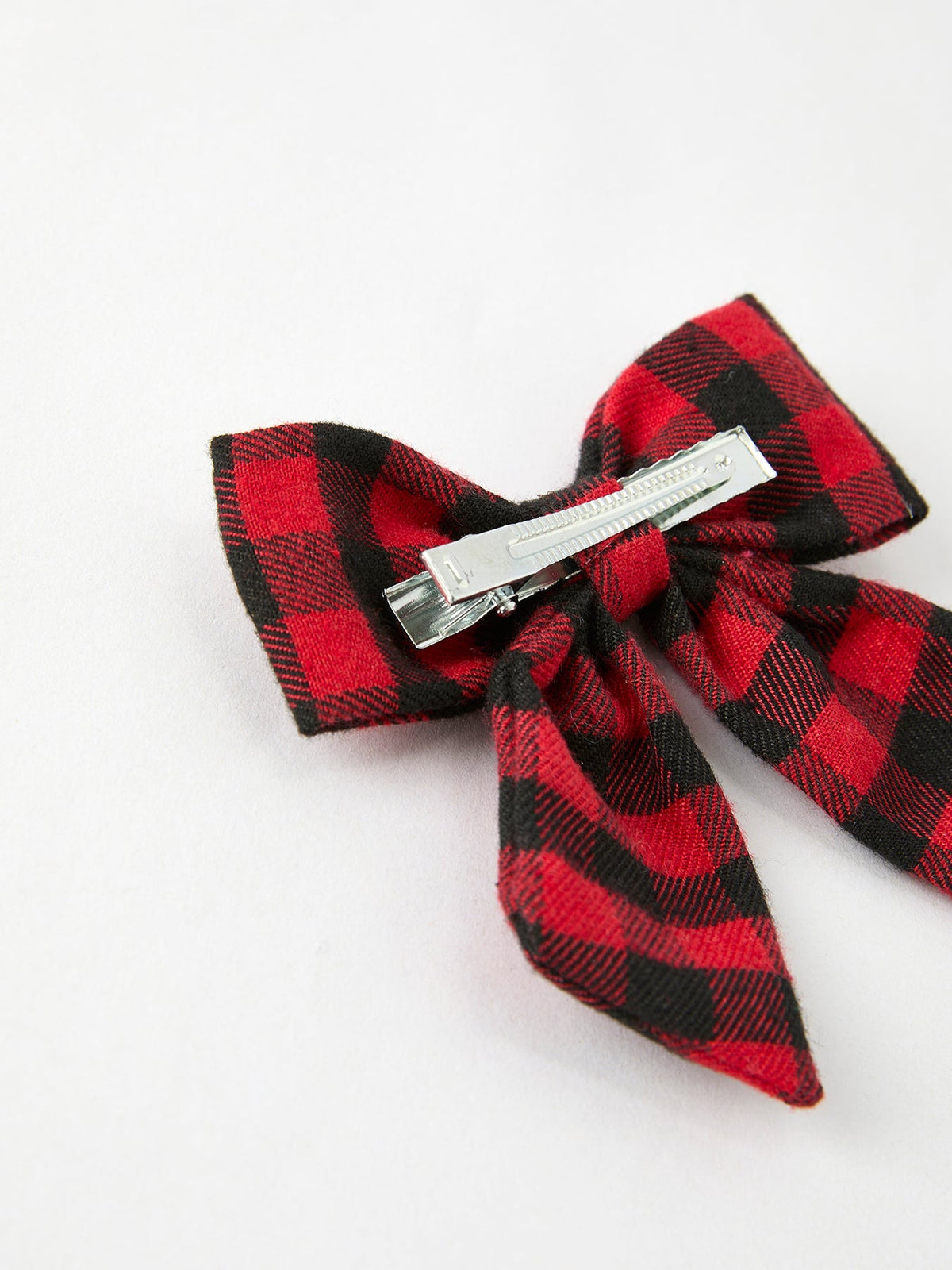 Winter Christmas Plaid Bow Hair Clip - Rylee Faith Designs - Flyclothing LLC
