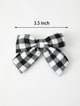 Winter Christmas Plaid Bow Hair Clip - Rylee Faith Designs - Flyclothing LLC