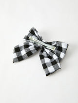 Winter Christmas Plaid Bow Hair Clip - Rylee Faith Designs - Flyclothing LLC