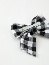 Winter Christmas Plaid Bow Hair Clip - Rylee Faith Designs - Flyclothing LLC