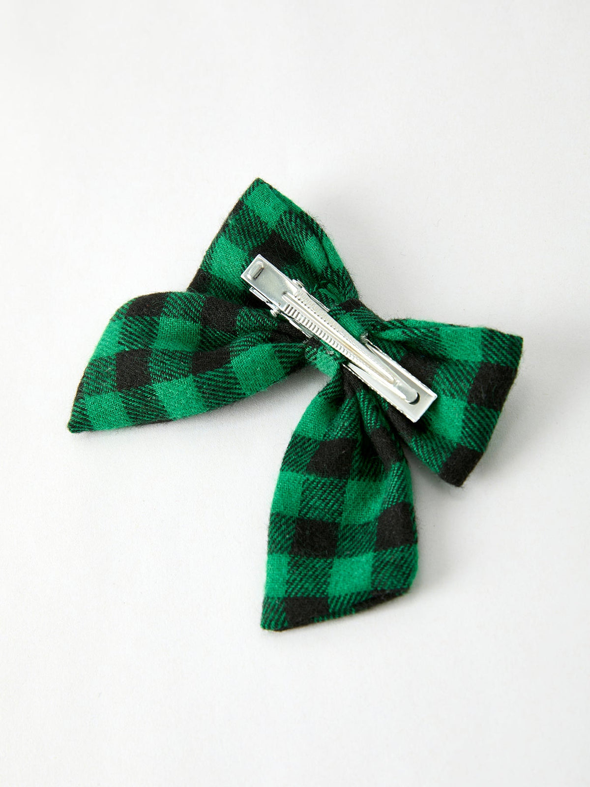 Winter Christmas Plaid Bow Hair Clip - Rylee Faith Designs - Flyclothing LLC