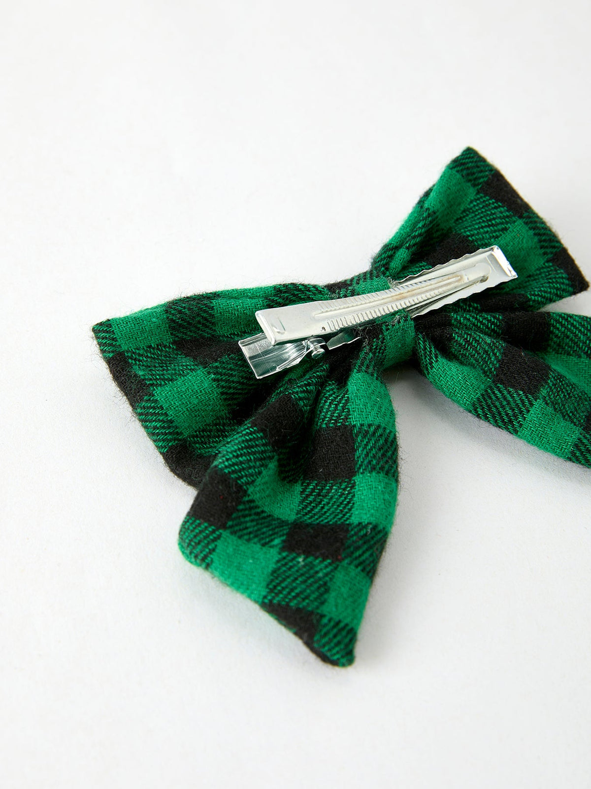 Winter Christmas Plaid Bow Hair Clip - Rylee Faith Designs - Flyclothing LLC