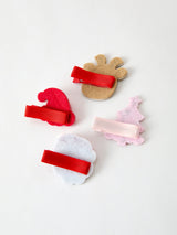 Winter Christmas Girls Hair Clips 1.8 Inch - Rylee Faith Designs - Flyclothing LLC