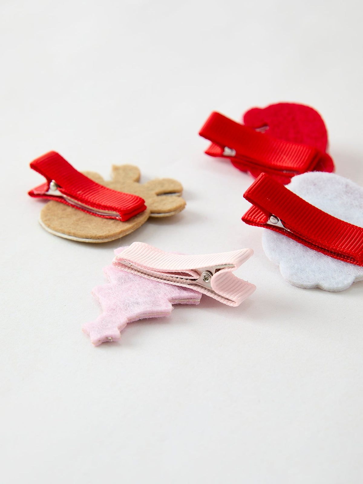 Winter Christmas Girls Hair Clips 1.8 Inch - Rylee Faith Designs - Flyclothing LLC