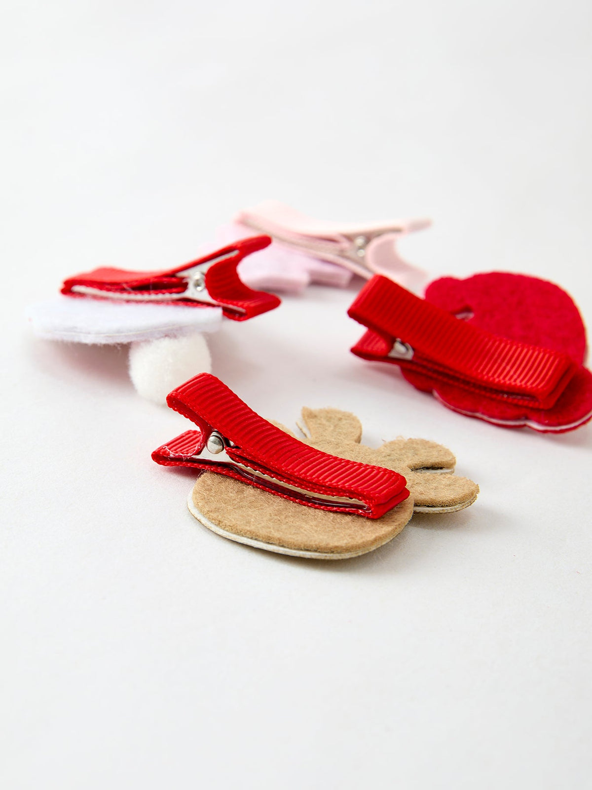 Winter Christmas Girls Hair Clips 1.8 Inch - Rylee Faith Designs - Flyclothing LLC
