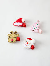 Winter Christmas Girls Hair Clips 1.8 Inch - Rylee Faith Designs - Flyclothing LLC