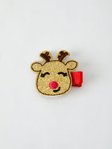 Winter Christmas Girls Hair Clips 1.8 Inch - Rylee Faith Designs - Flyclothing LLC