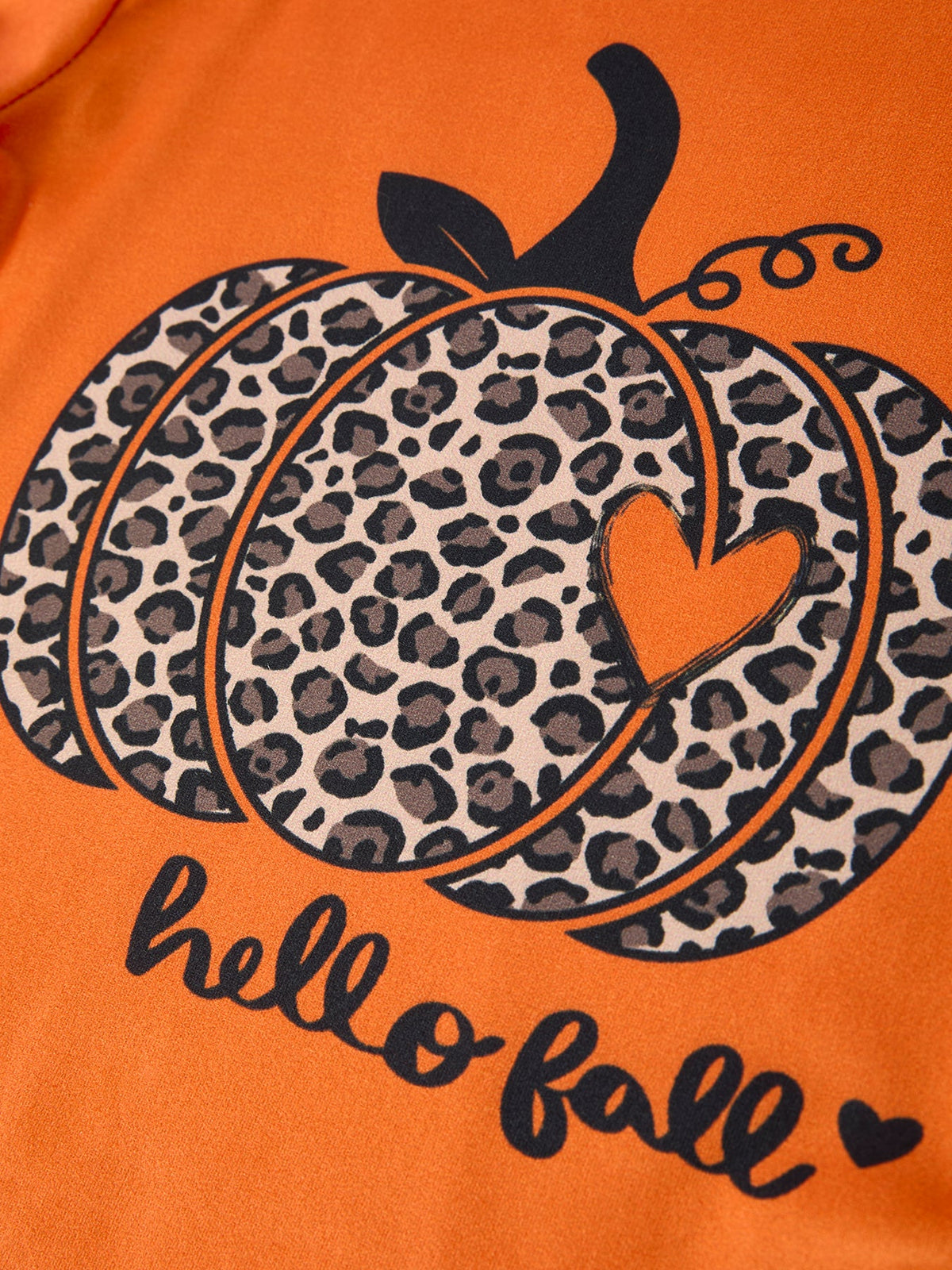 Fall Thanksgiving/Halloween Leopard Short sleeve O-neck T-shirt - Rylee Faith Designs - Flyclothing LLC