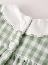 Fall Halloween & Thanksgiving Applique Plaid Girls Bloomers Romper Set