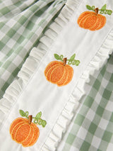 Fall Halloween & Thanksgiving Applique Plaid Girls Bloomers Romper Set - Rylee Faith Designs - Flyclothing LLC