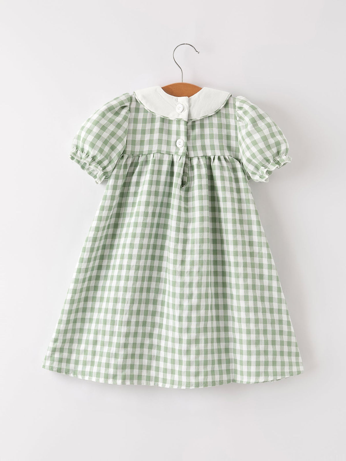 Fall Halloween & Thanksgiving Pumpkin Applique Plaid Green Girls Dress - Rylee Faith Designs - Flyclothing LLC
