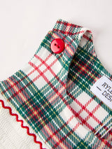 Christmas Jonjon Plaid Smocking Embroidered Boys Romper - Rylee Faith Designs - Flyclothing LLC