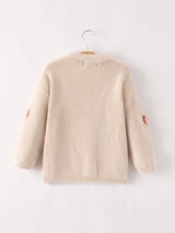 Thanksgiving Pumpkin Sequin Sweater – Beige, Perfect for Fall - Rylee Faith Designs - Flyclothing LLC