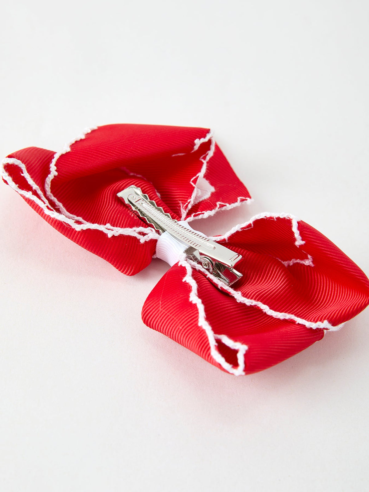Winter Christmas Santa Hair Clip 4.3inch - Rylee Faith Designs - Flyclothing LLC