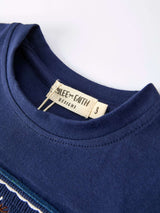 Christmas Holiday Celebration Boys Set: Navy with Santa Sleigh