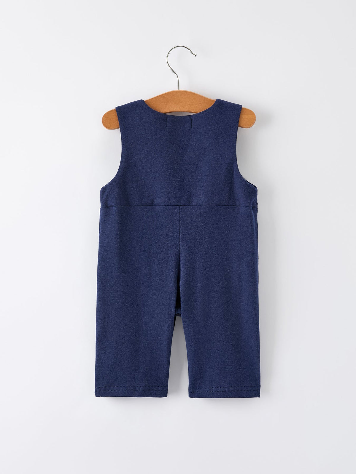 Christmas Holiday Celebration Baby Boys Romper: Navy with Santa Sleigh - Rylee Faith Designs - Flyclothing LLC