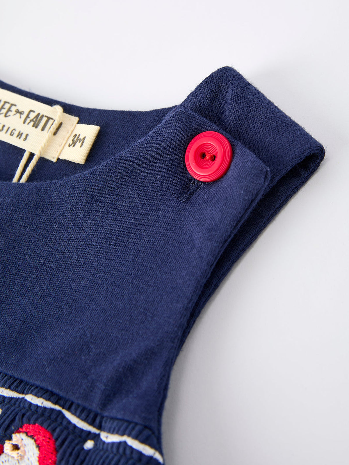 Christmas Holiday Celebration Baby Boys Romper: Navy with Santa Sleigh - Rylee Faith Designs - Flyclothing LLC