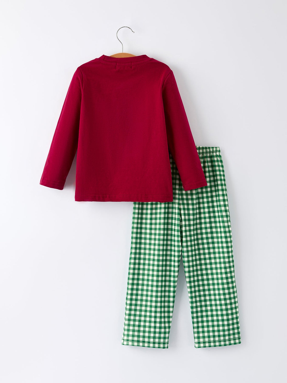 Christmas Tree Dog Smocking Embroidered Plaid Boys Set - Rylee Faith Designs - Flyclothing LLC