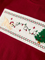 Christmas Tree Dog Smocking Embroidered Plaid Boys Set - Rylee Faith Designs - Flyclothing LLC
