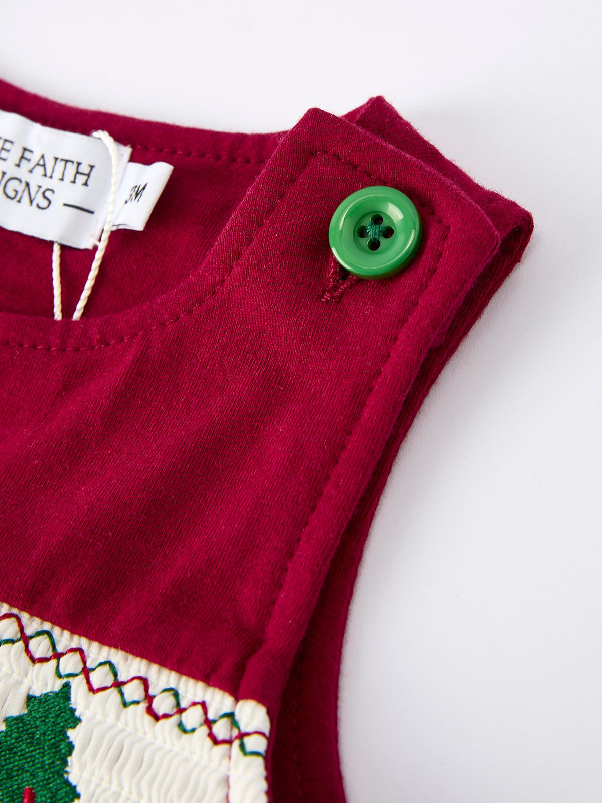 Christmas Tree Dog Smocking Embroidered Baby Boys Romper - Rylee Faith Designs - Flyclothing LLC