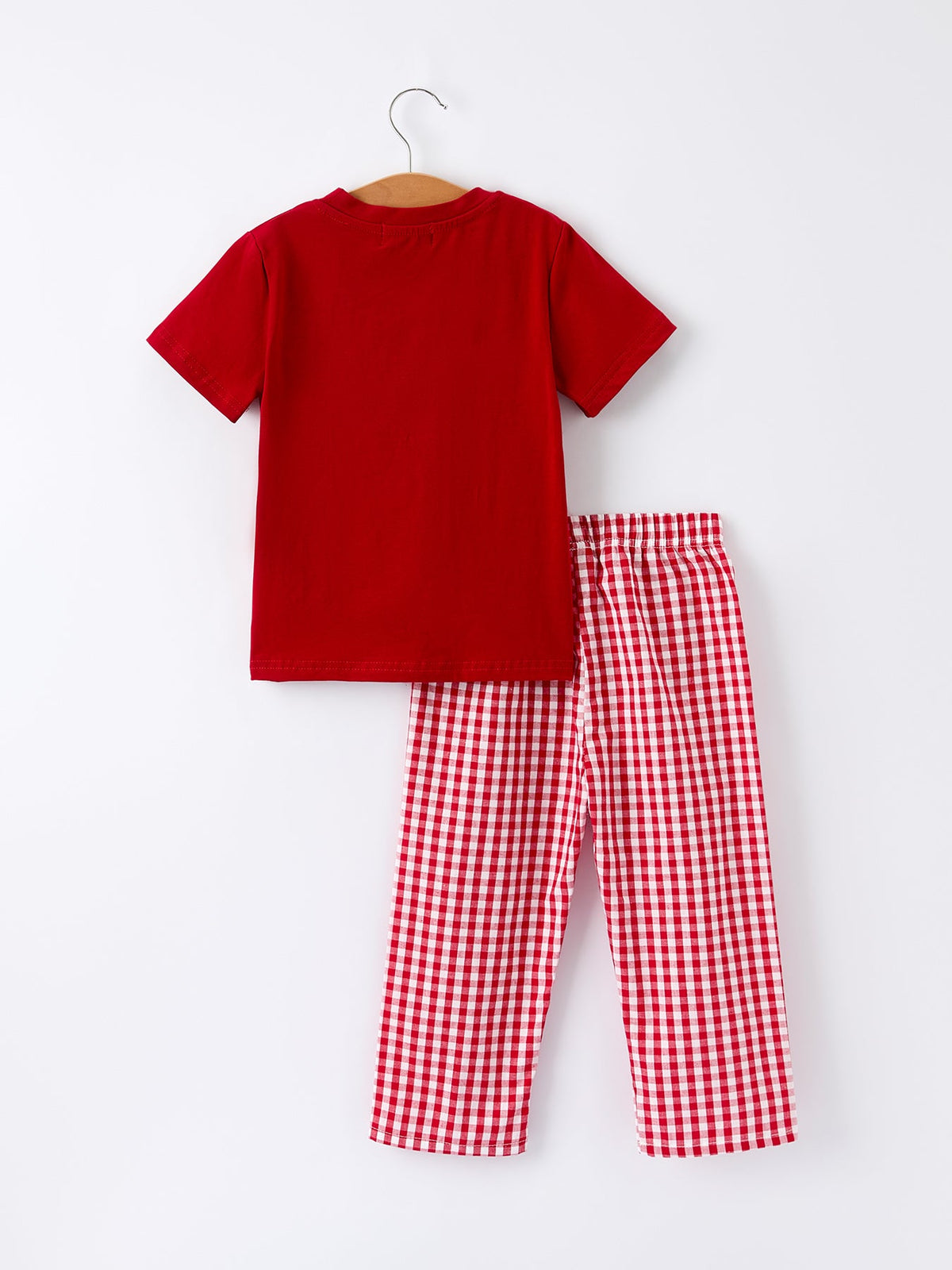 Christmas Smocking Embroidered Christmas Tree Plaid Boys Set - Rylee Faith Designs - Flyclothing LLC