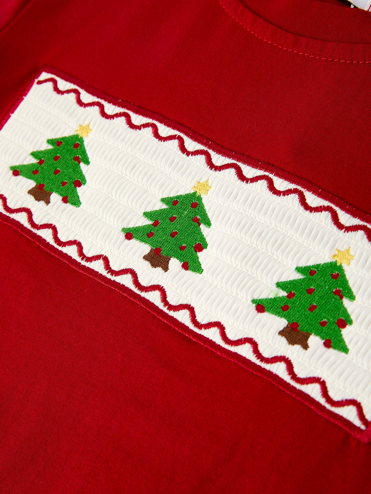 Christmas Smocking Embroidered Christmas Tree Plaid Boys Set - Rylee Faith Designs - Flyclothing LLC