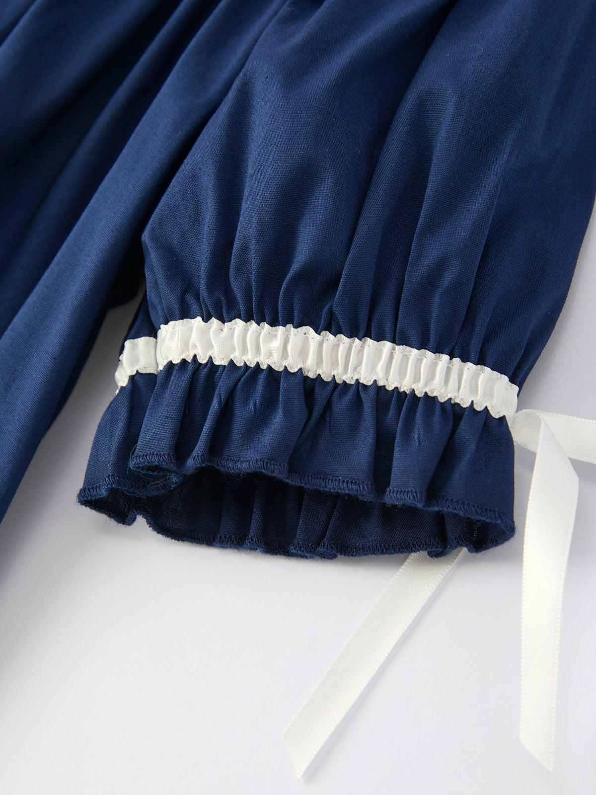 Christmas Navy Blue Nativity Smocking Embroidered Dress - Rylee Faith Designs - Flyclothing LLC