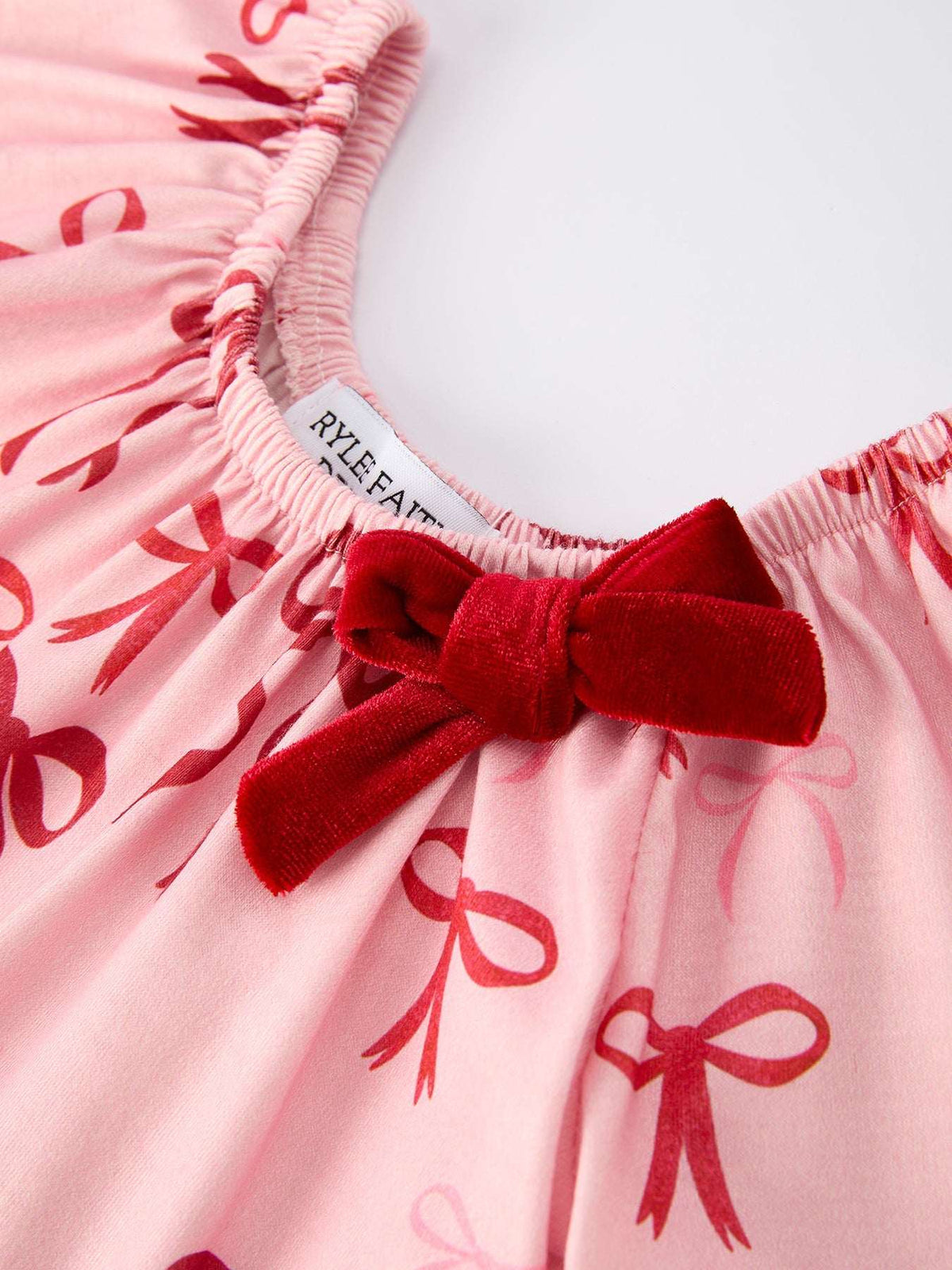 Bow Print Baby Girls Romper - Rylee Faith Designs - Flyclothing LLC