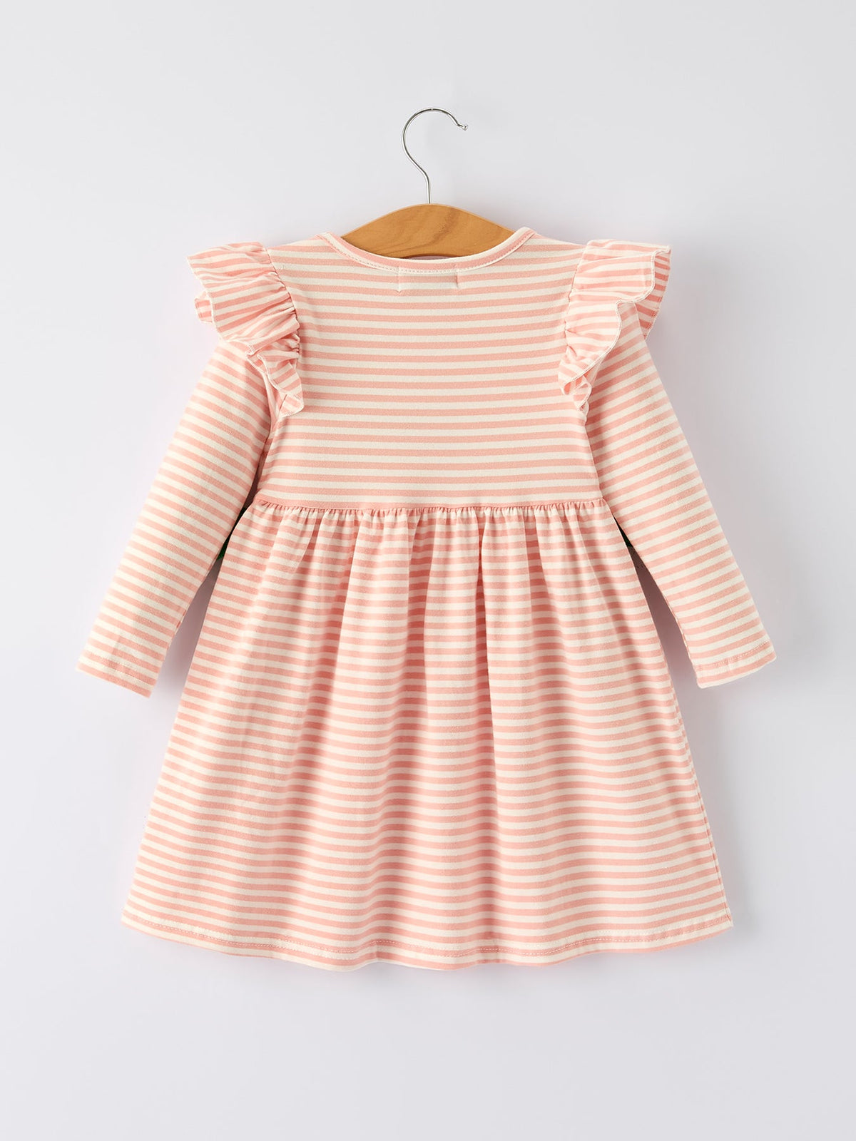 Christmas Tree Smocked Embroidery Stripe Baby Girls Dress - Rylee Faith Designs - Flyclothing LLC