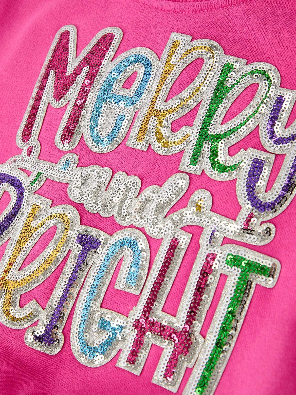 Toddler Girls Christmas Outfit – Pink Merry Bright Top and Bell Pants - Rylee Faith Designs - Flyclothing LLC