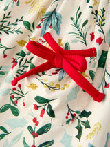 Toddler Girls Christmas Dress – Holiday Floral Print Outfit with Pockets - Rylee Faith Designs - Flyclothing LLC