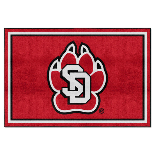 South Dakota Coyotes 5ft. x 8 ft. Plush Area Rug
