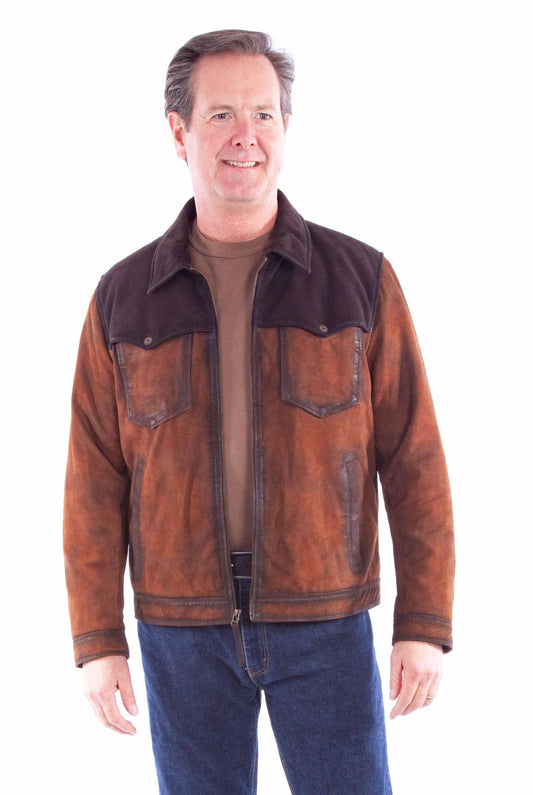 Scully Leather Leatherwear Mens Men's Zip Front Jacket - Scully Leather