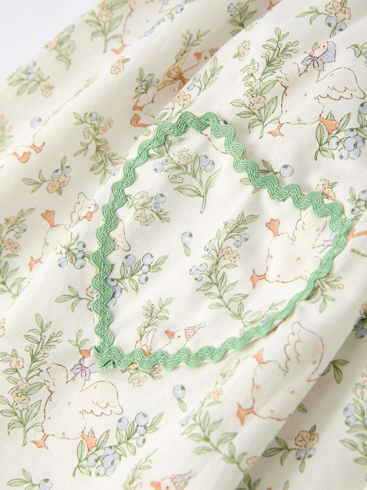 Vintage Floral Duck Embroidery Spring Girl Dress - Rylee Faith Designs - Flyclothing LLC
