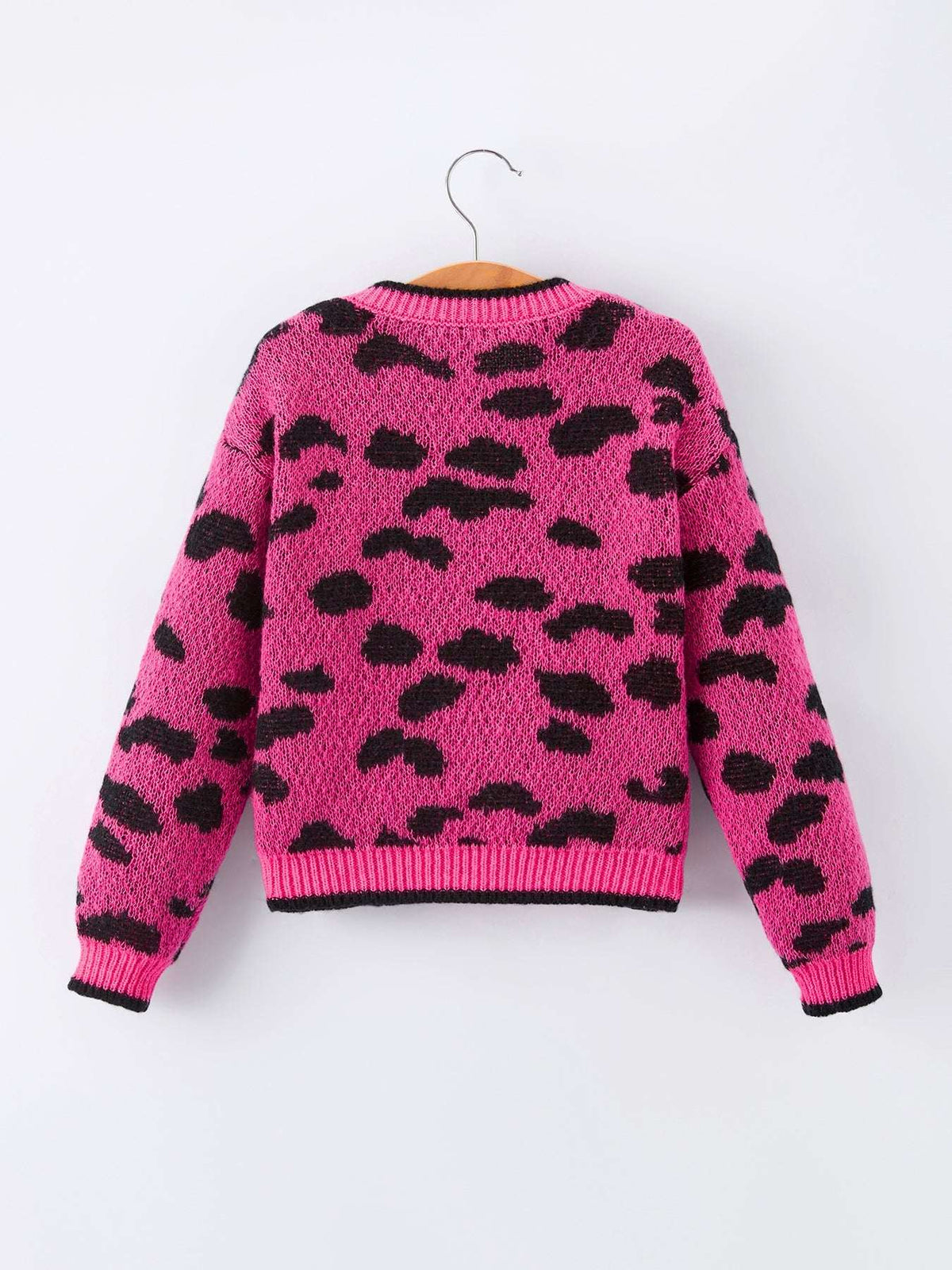 Fall Leopard Bow Girls Knit Cardigan - Rylee Faith Designs - Flyclothing LLC