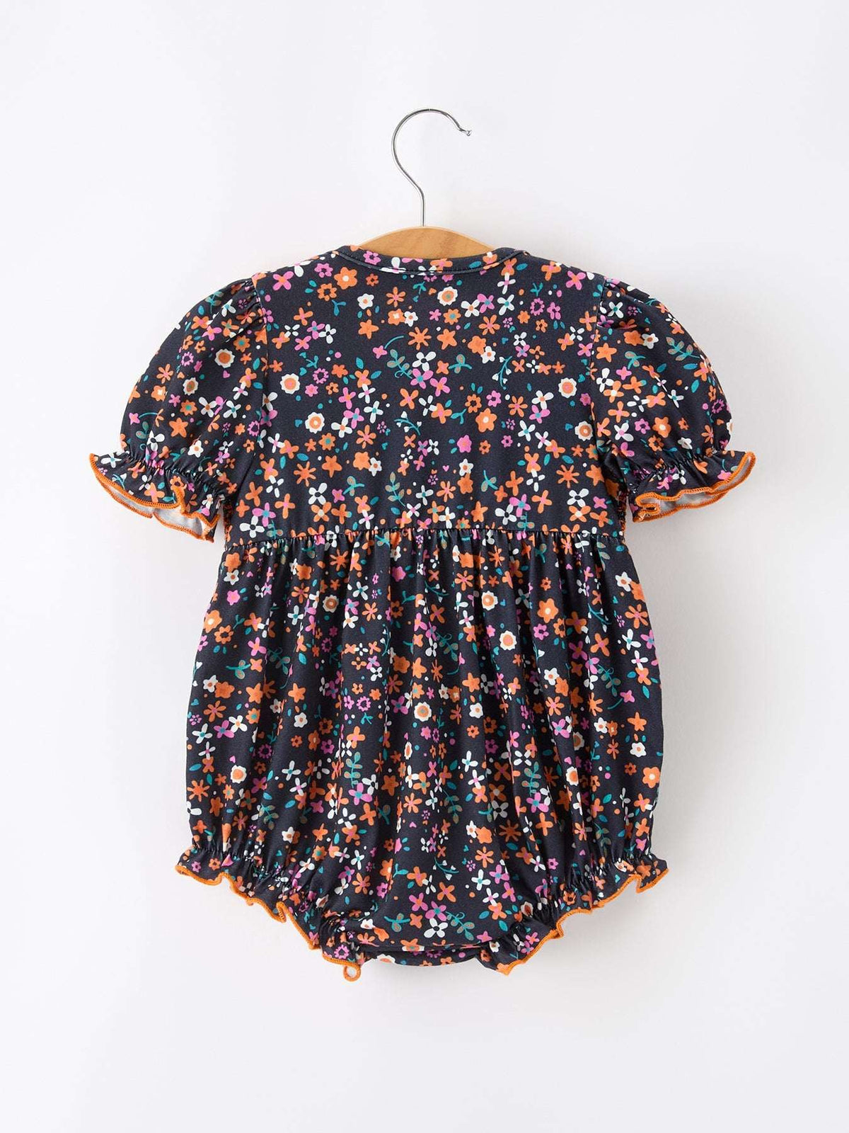 Fall Orange Floral Baby Bubble - Rylee Faith Designs - Flyclothing LLC