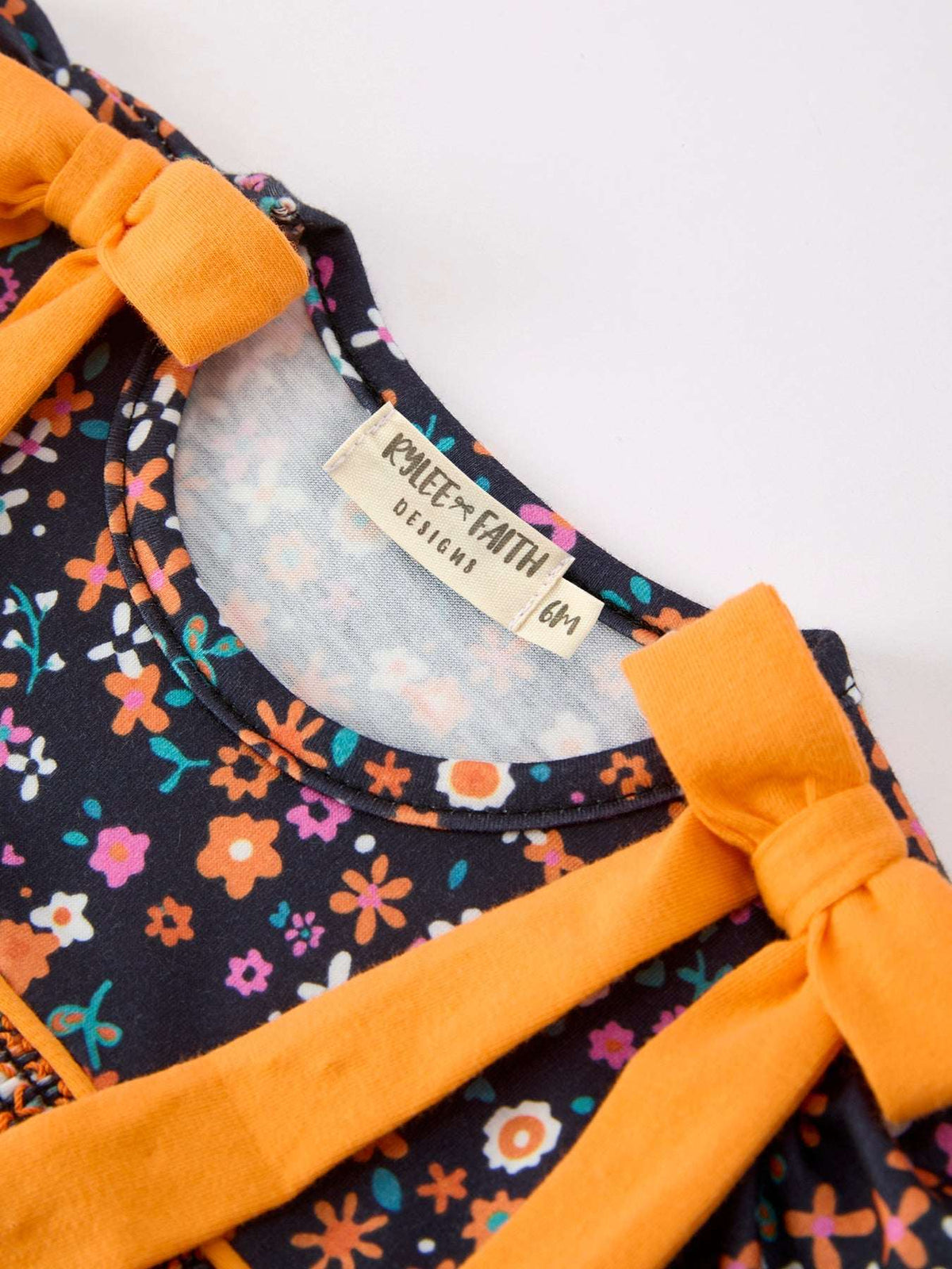 Fall Orange Floral Baby Bubble - Rylee Faith Designs - Flyclothing LLC